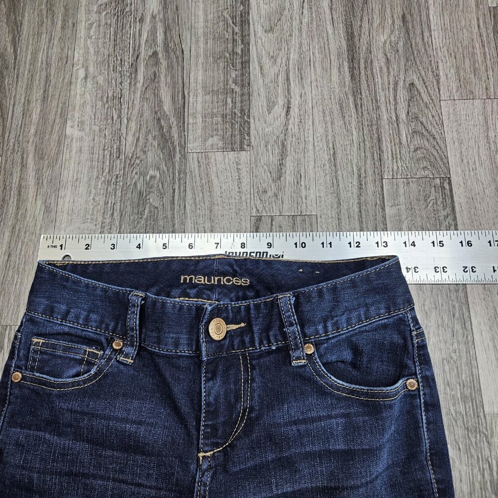Maurices Jeans Womens XS Regular Blue Dark Wash Skinny Stretch Denim Pants - Picture 6 of 10